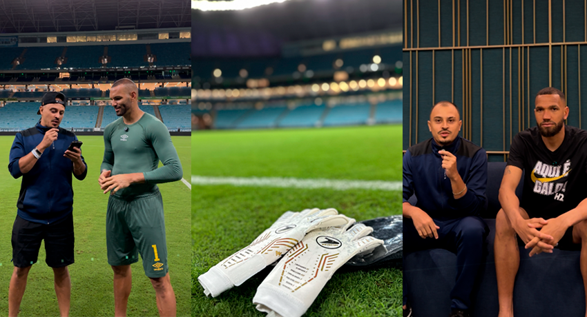 Jhow GK, goalkeeper and digital influencer, in a Poker photoshoot